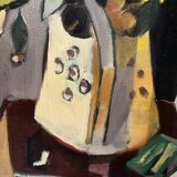 Cubist bouquet painting