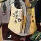 Cubist bouquet painting