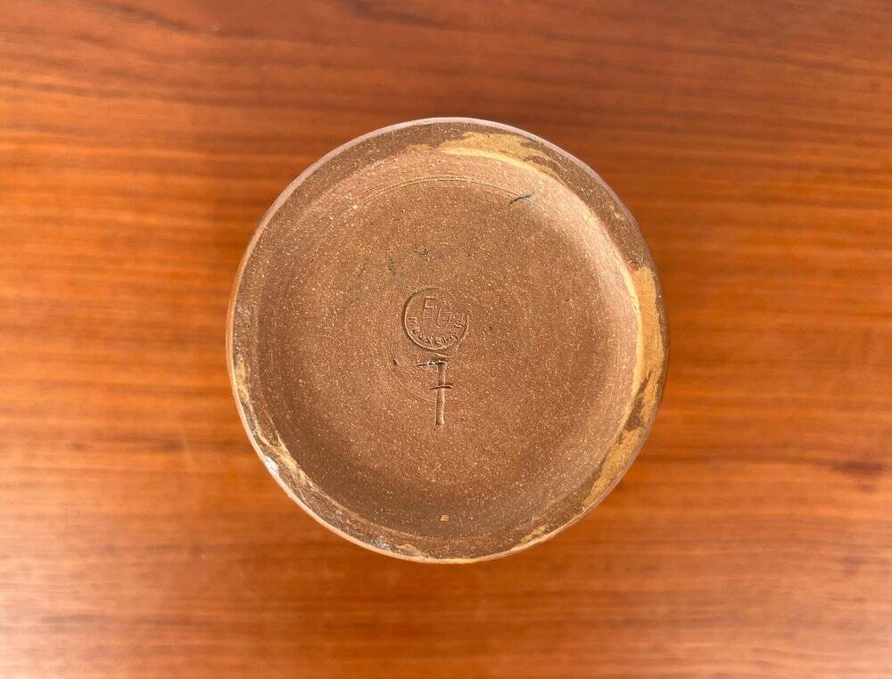 Vintage East German studio vase GDR mid-century by Erhard Goschala, 1960s.