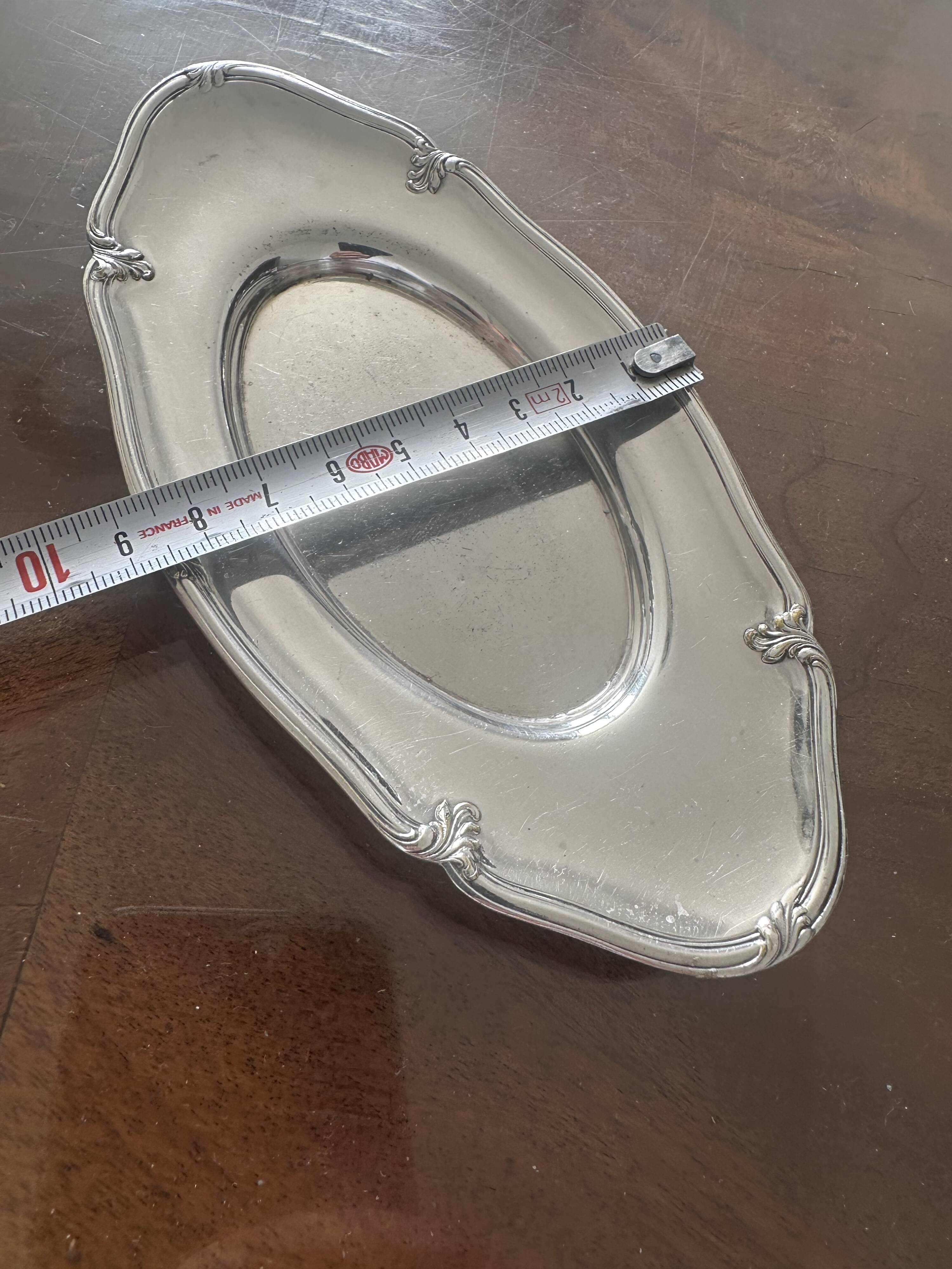 Small Silver-Plated Metal Hors d'oeuvre Dish HOKA 16 cm / 8 cm