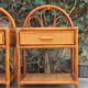 Paire de chevets en rotin 1960