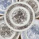 Set of 5 art deco plates 1960 old earthenware