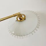 Vintage white opaline lampshade wall light