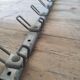 School wall coat rack in metal cloakroom