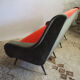 1950s bench in short velvet