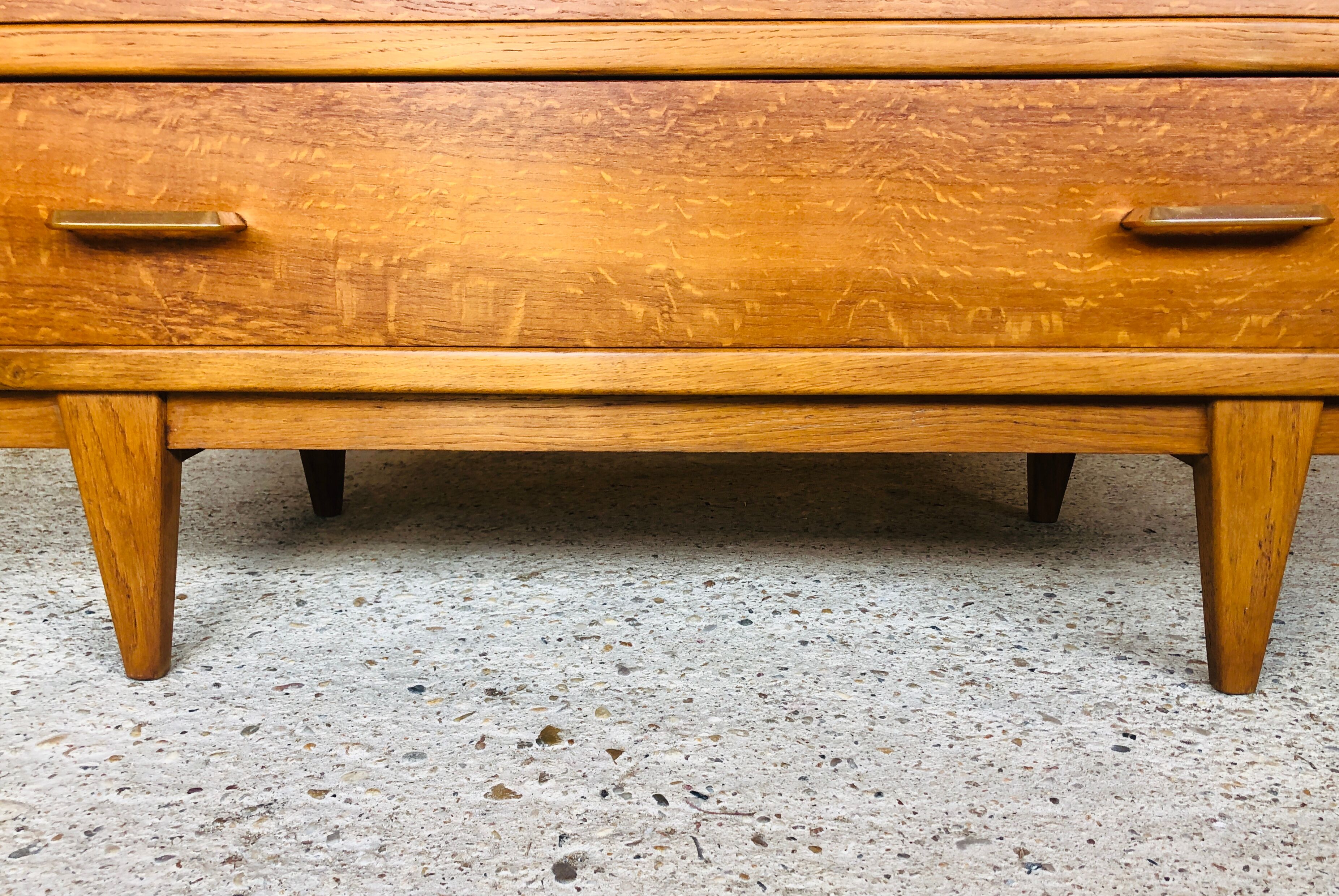 Oak chest of drawers, Scandinavian style, circa 60