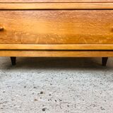 Oak chest of drawers, Scandinavian style, circa 60