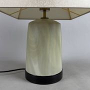 Murano glass table lamp Visa G Luce opaline modernist design from the 90s.