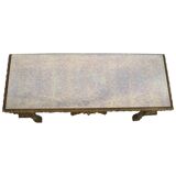 Old Gilded Console Marbled Glass Rococo Style Gold