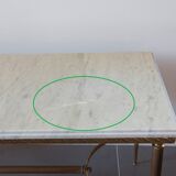 Marble and brass coffee table
