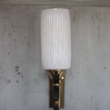 Vintage brass and iron wall light from the 1960s, Arlus.