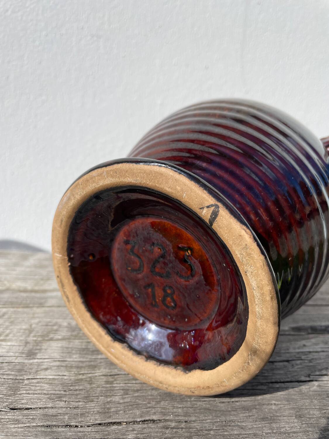 Art Deco brown ceramic vase