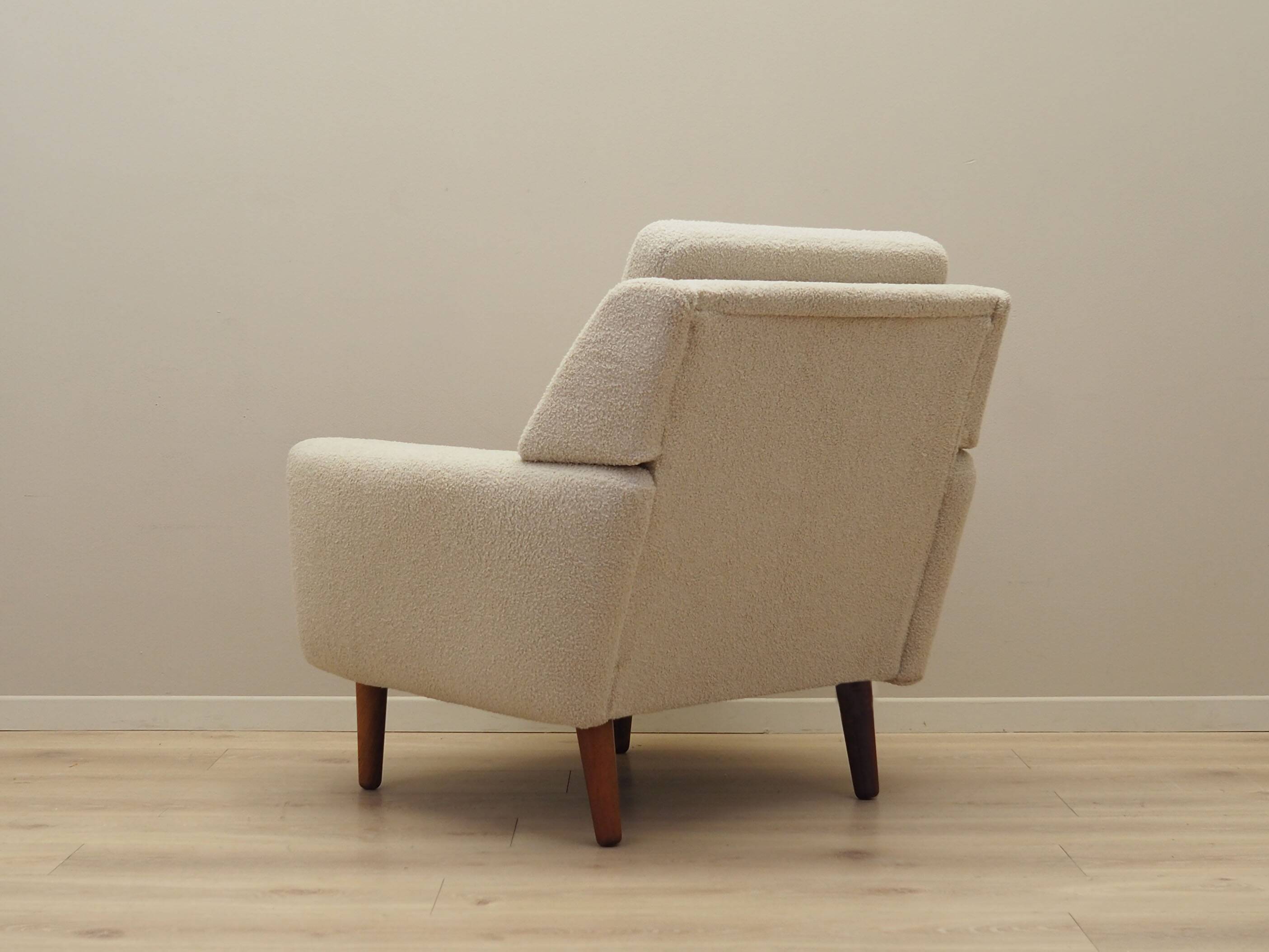 Cream armchair, Danish design, 1970s, production: Denmark