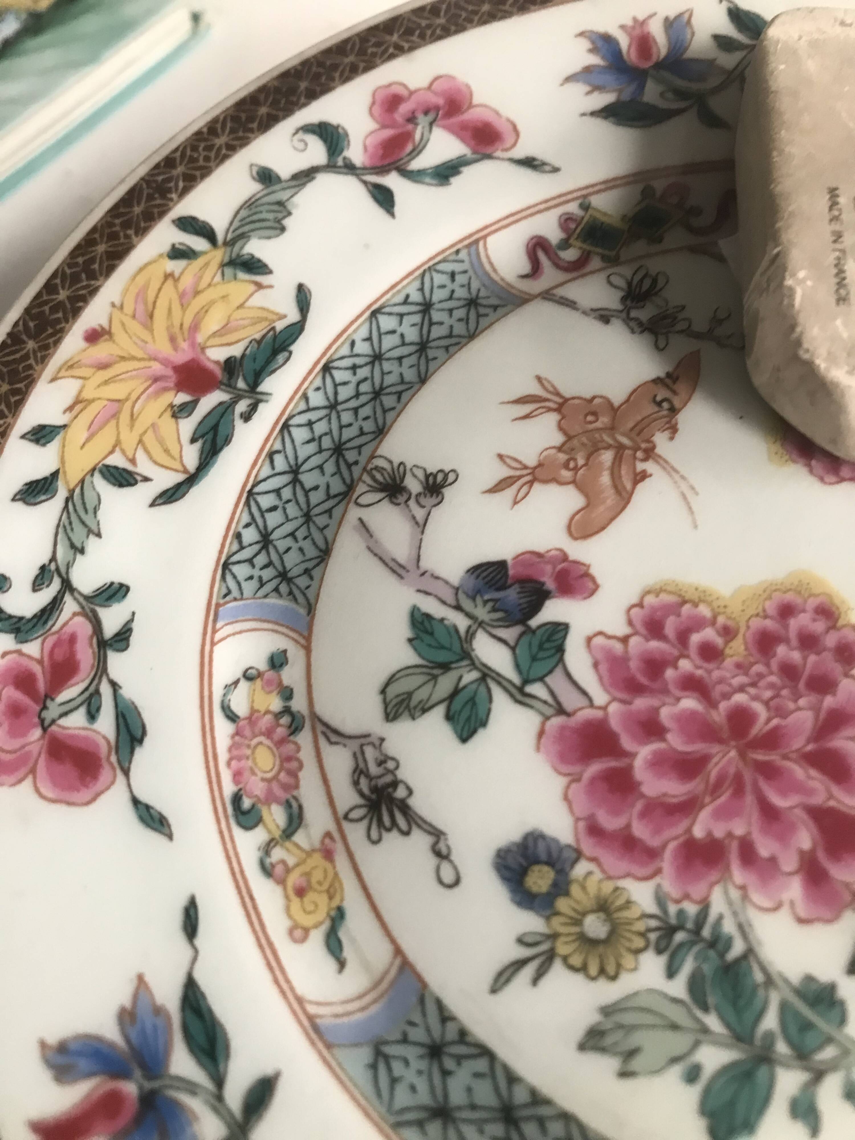 Set of 5 hand-painted dessert plates