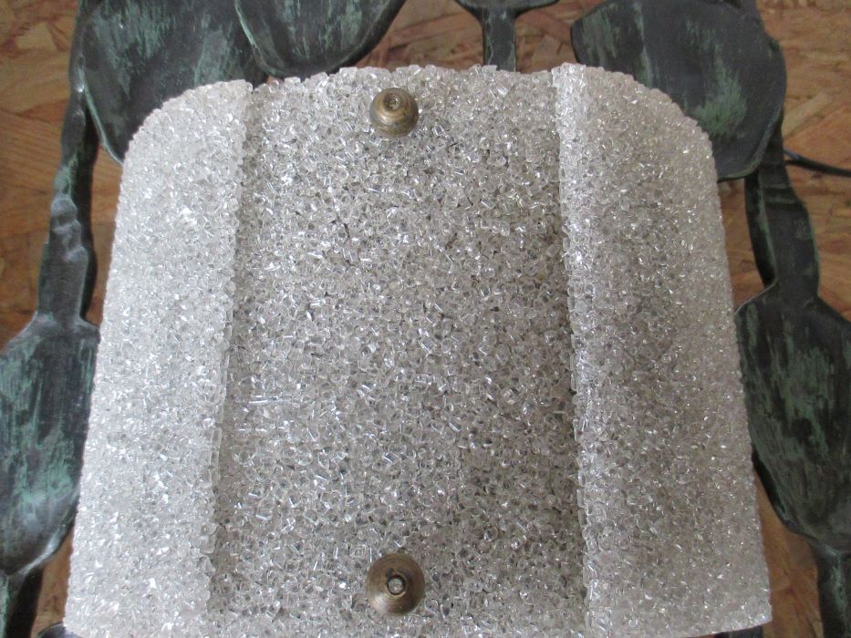 Pair of brutalist sconces, wrought iron by T. Ahlstrom