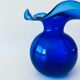 Blue ruff vase