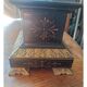 Antique bronze clock signed fireplace