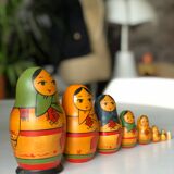 Set of 8 vintage matryoshkas