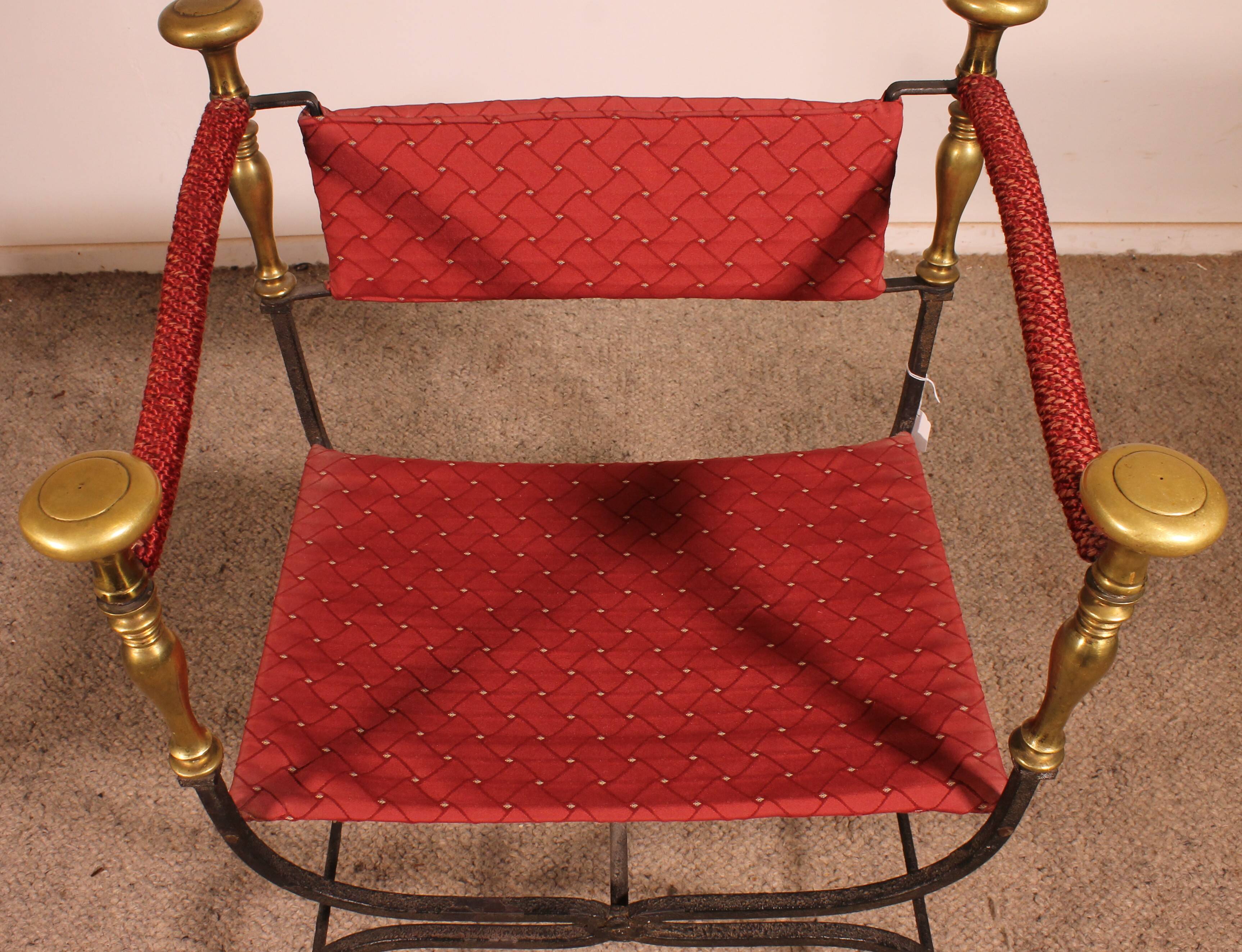 Fauteuil Curule En Fer Forgé Et Bronze