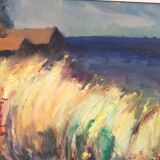 Arne Aspelin, Swedish Modern Painting, 1960s, Oil on Board.