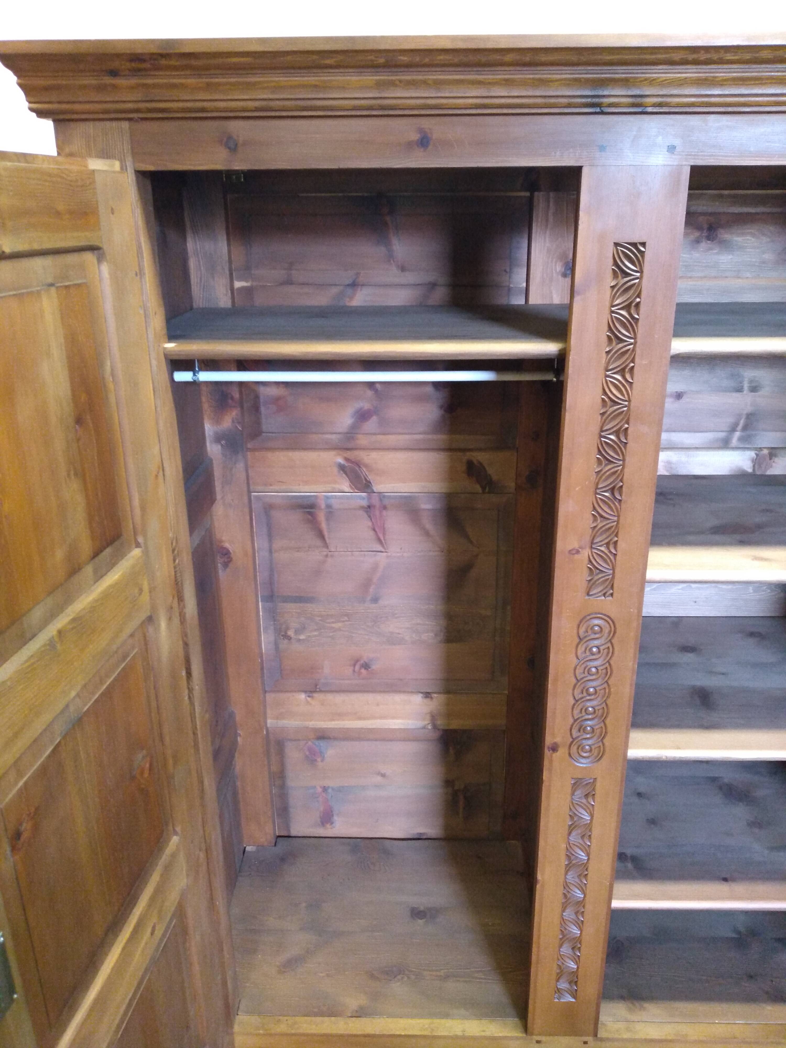 Carved wooden cabinet