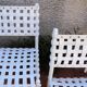 Suite de 7 chaises tressées triconfort vintage