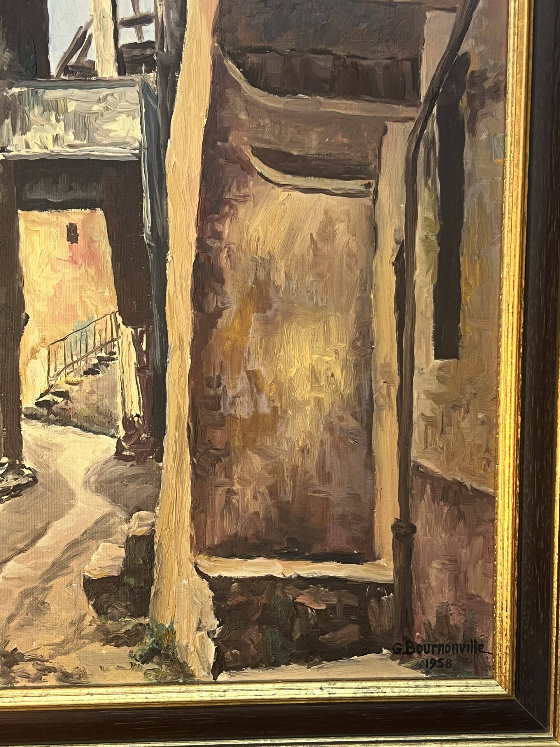 Painting by G. Bournonville, signed and dated 1958, oil on canvas