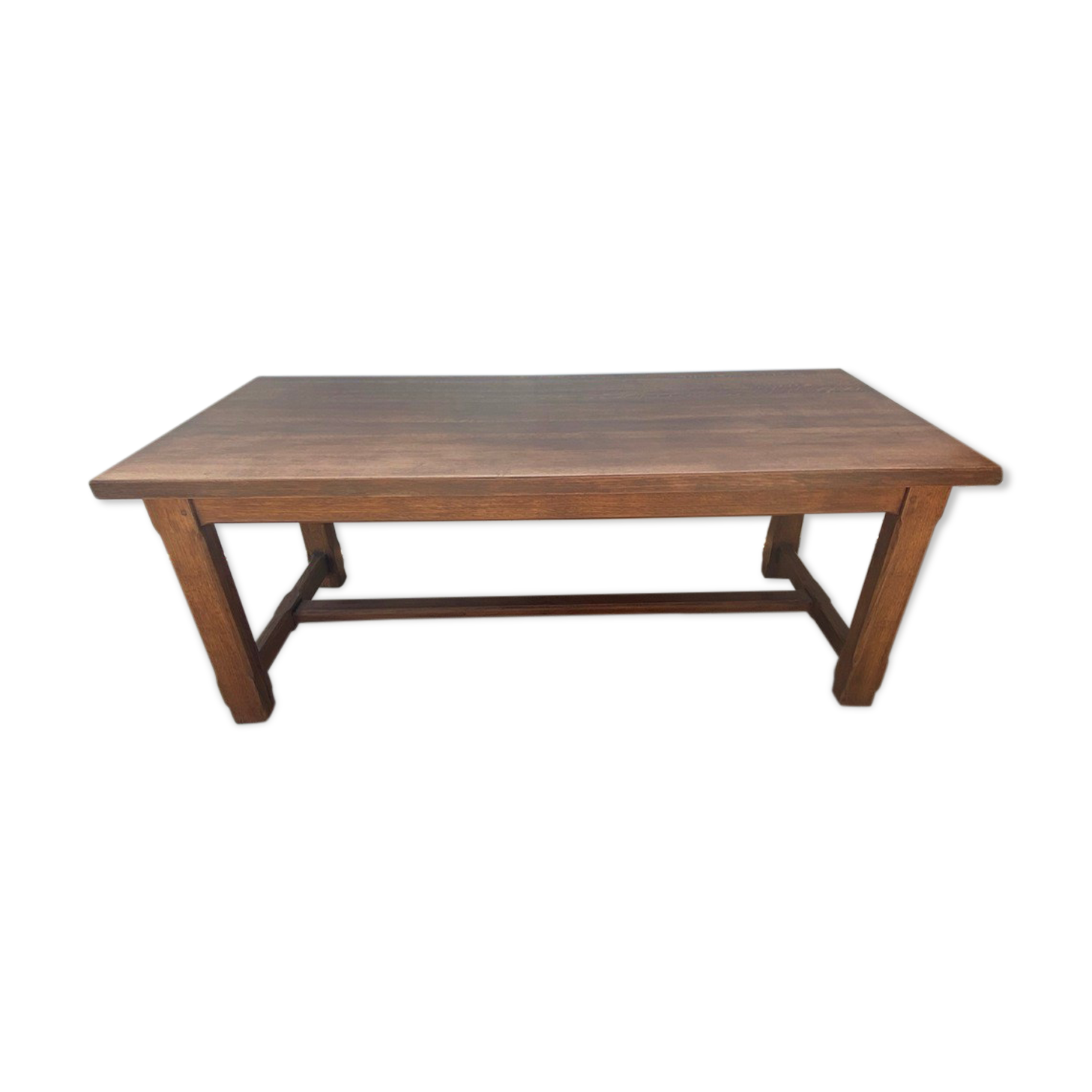 Farmhouse dining table in solid oak 1980