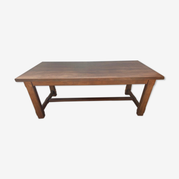 Farmhouse dining table in solid oak 1980