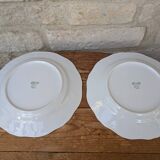 Set of 2 fruit motif plates P. Deshoulières in Limoges porcelain