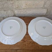 Set of 2 fruit motif plates P. Deshoulières in Limoges porcelain