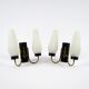 Set of 2 brass and glass wall lamps, 1950s
