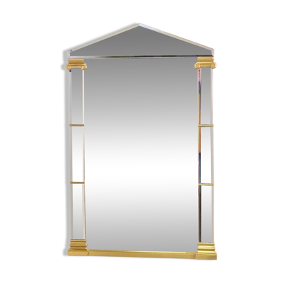 Miroir doré de style Hollywood Regency de Deknudt, Belgique, 1970