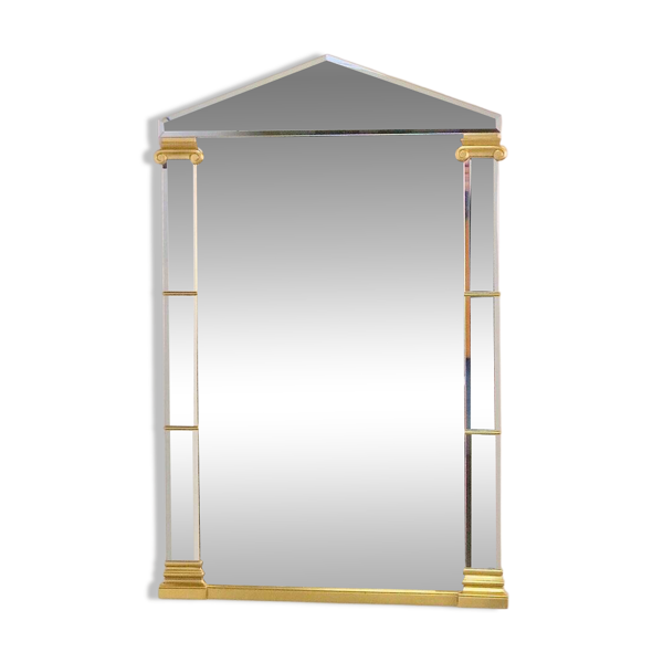 Miroir doré de style Hollywood Regency de Deknudt, Belgique, 1970