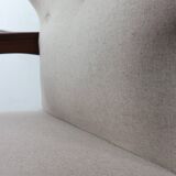Set of Two Danish Adjustable Wingback Lounge Chairs in Teak by Ib Kofod Larsen