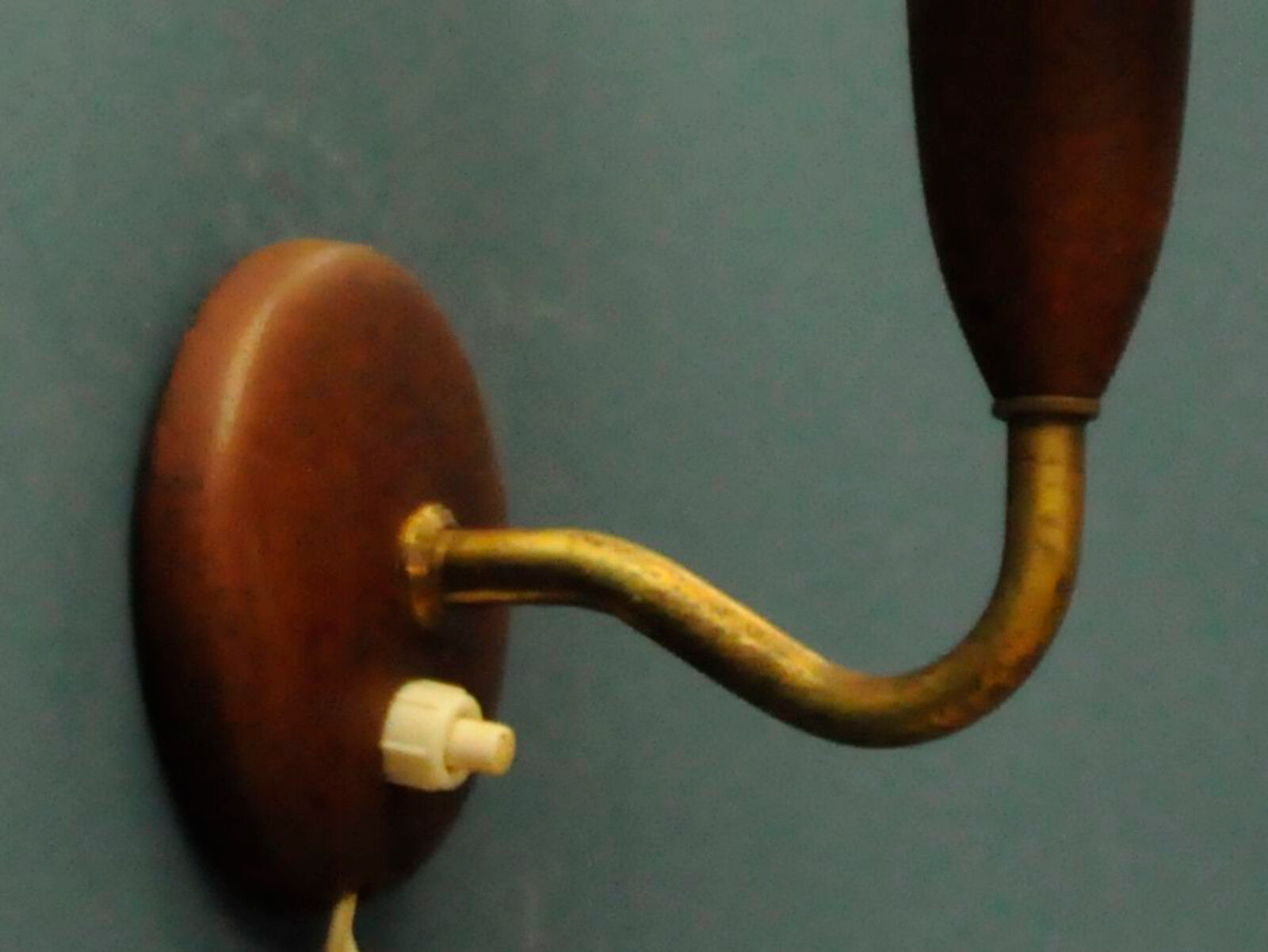 Retro teak wall lamp from the 1950s