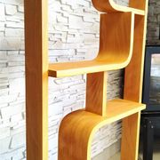 Bent plywood wall, bookcase, flowerbed, Volak by Holesov, 1960s Czechoslovakia