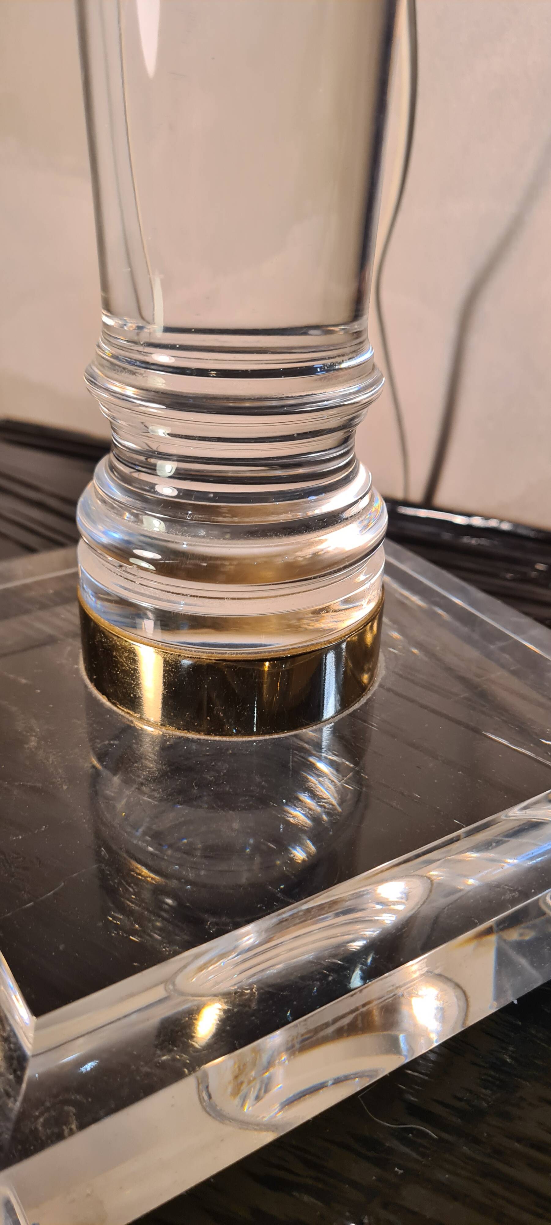 Plexiglass and wood lamp