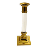 Plexiglass and brass column chandelier 1970s