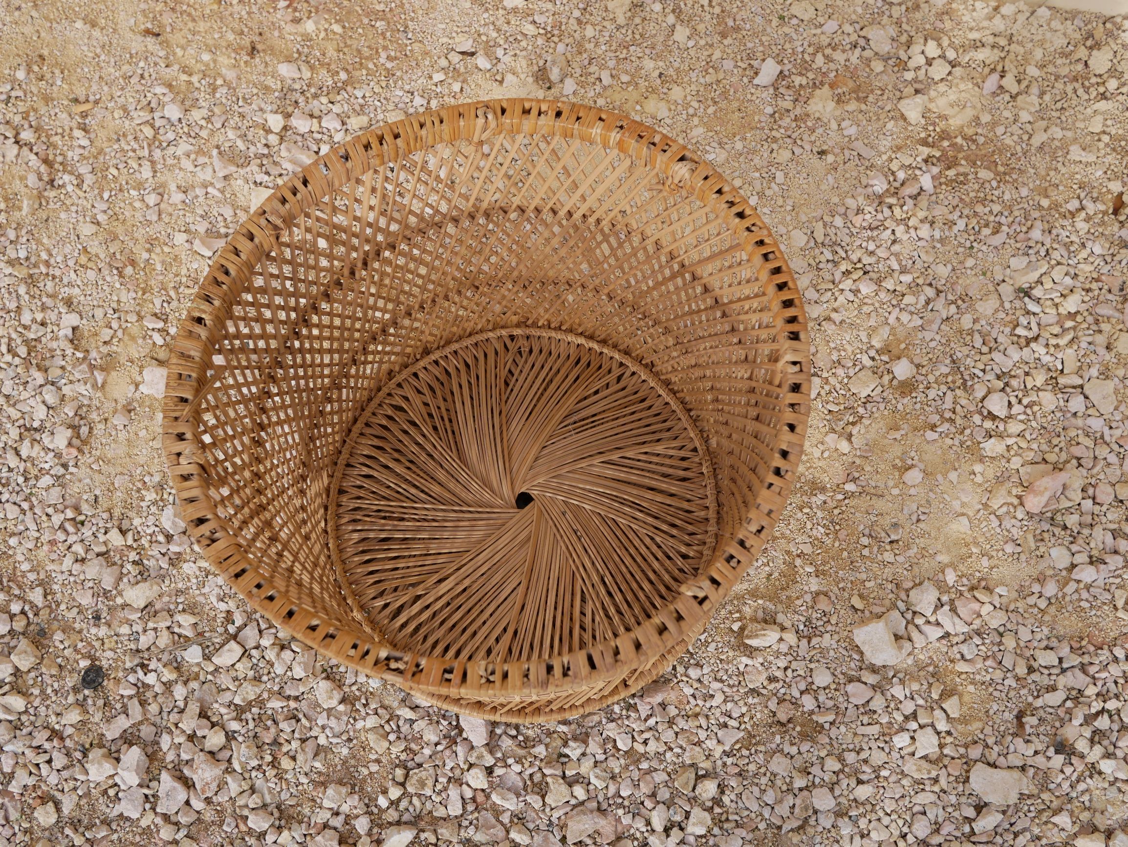 Vintage rattan stool