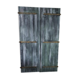Pair of patinated shutters