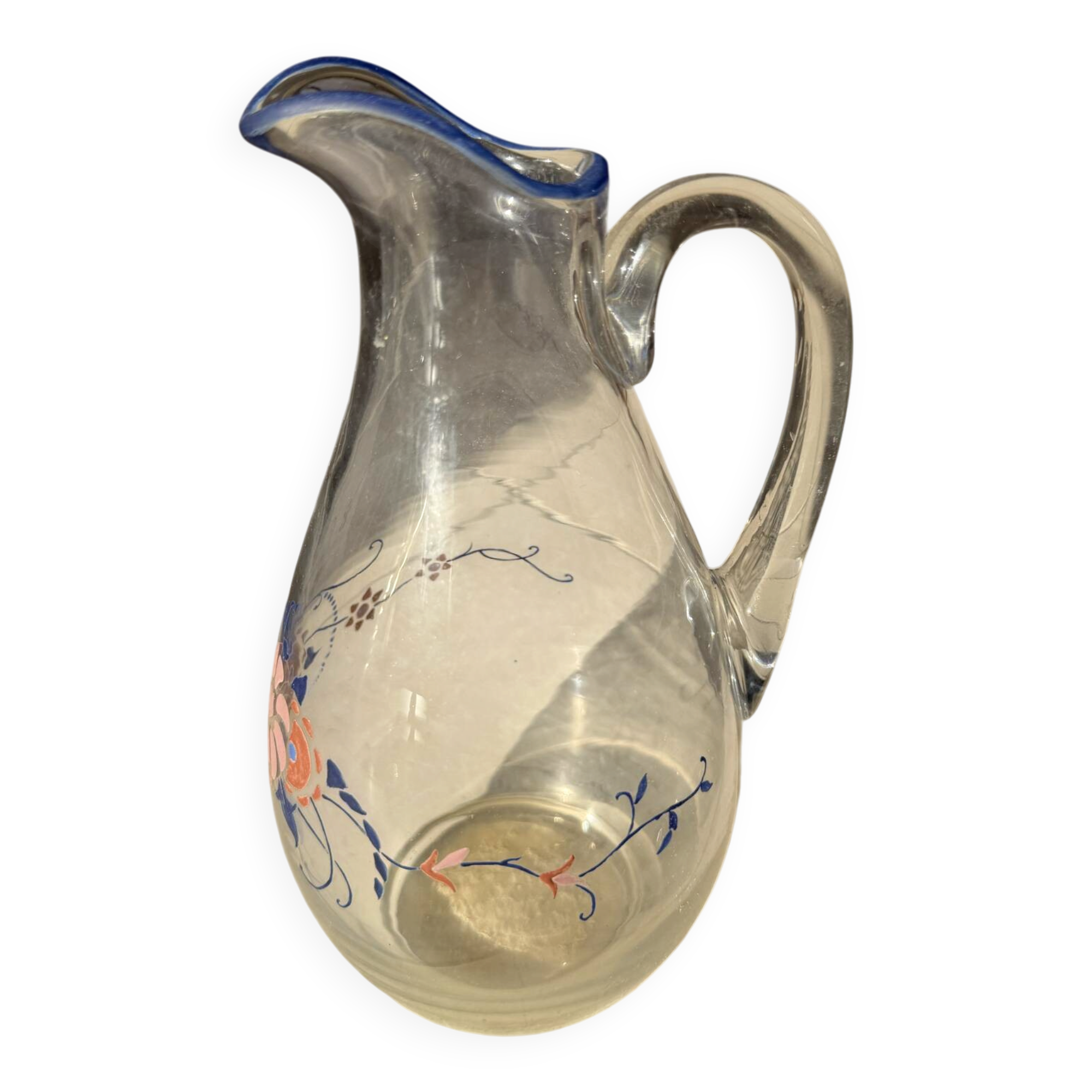 Jean Luce for Baccarat - Art Deco water jug in enamelled crystal