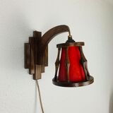 Wall lamp lantern art deco wood