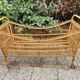 Rattan crib on wheels, 50s/60s