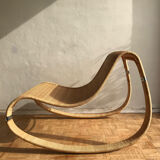 Gunghult rocking rattan armchair by James Irvine, published in 2002 by Ikea