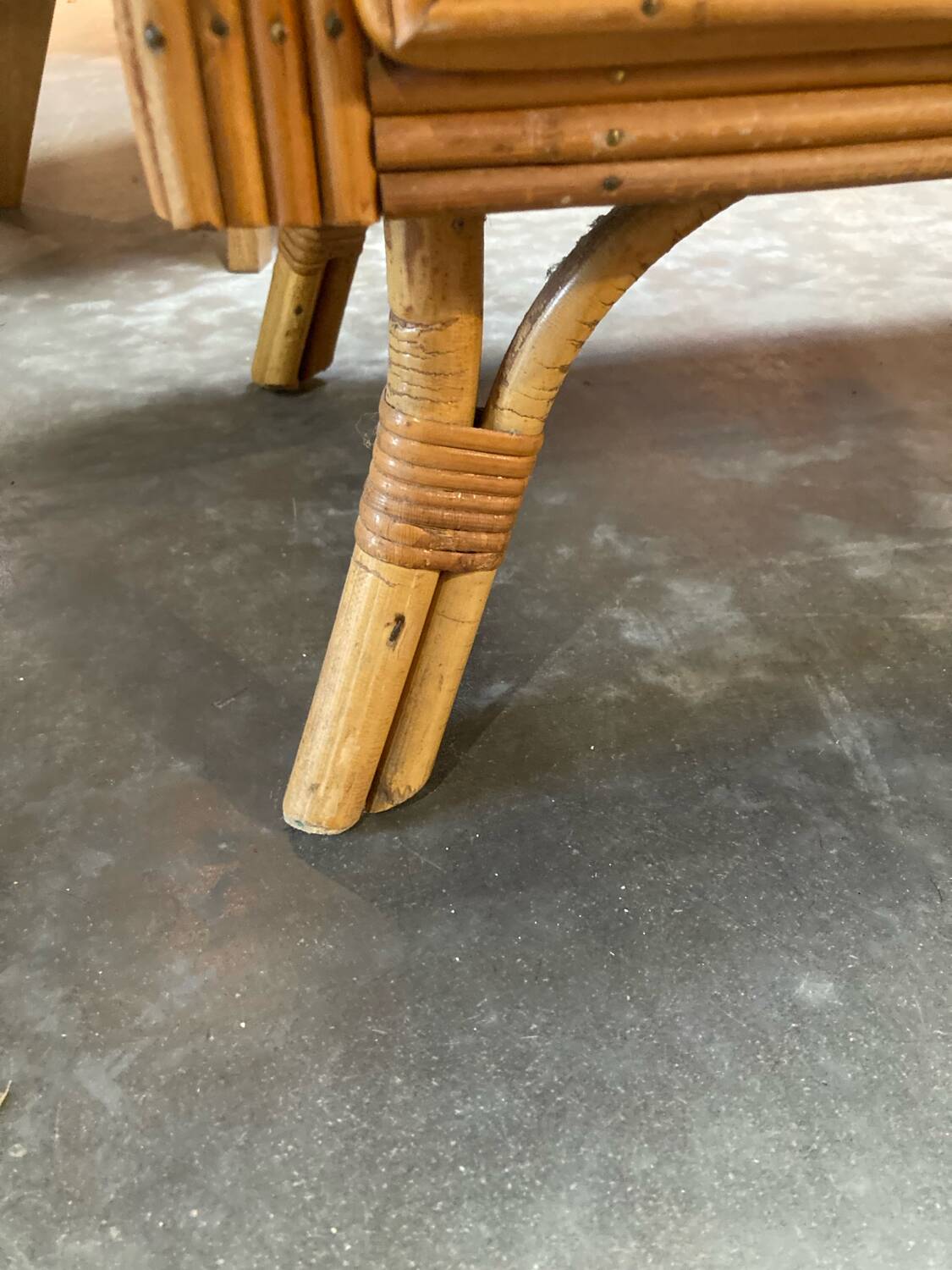 Vintage rattan chest of drawers 1960