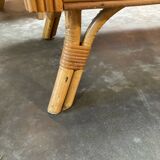 Commode vintage en rotin 1960