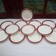 12 Rubis / Digoin dessert plates