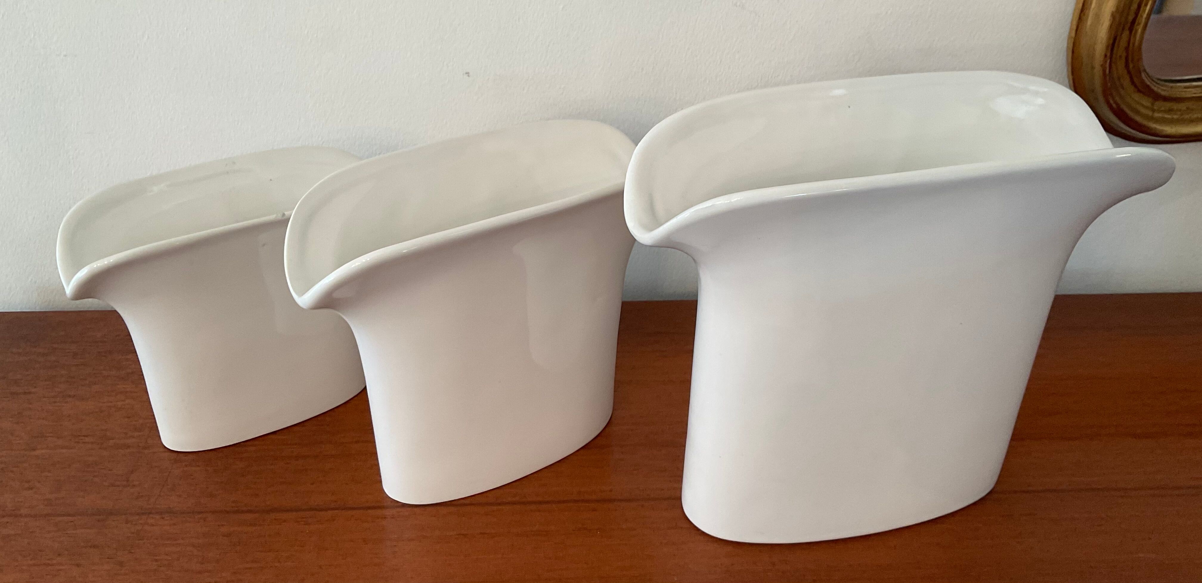 Trio of vintage ceramic vases 70s