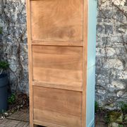 Armoire parisienne vintage bleu vert grisé